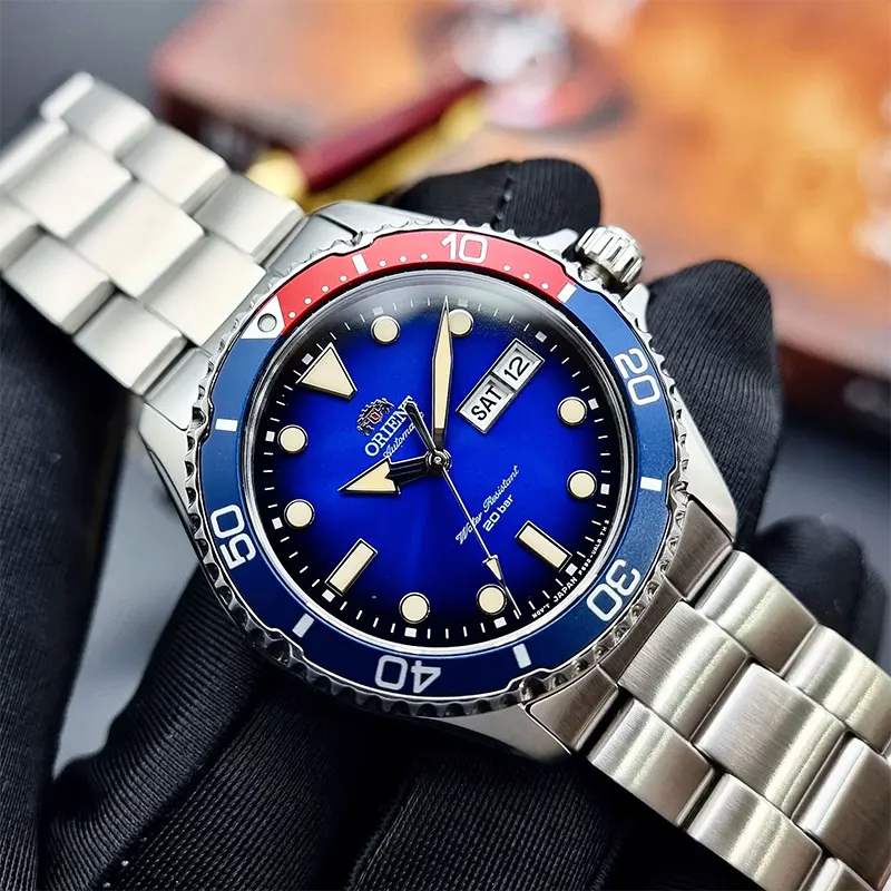 Orient Kamasu II Blue Dial Pepsi Bezel Diver Men's Watch  RA-AA0812L19B